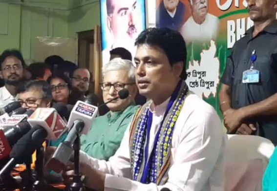 LS Election Result 2019 : Biplab Deb congratulates Pradyot Manikya for lifting Congress in second position, mocks at Communists for loosing ground